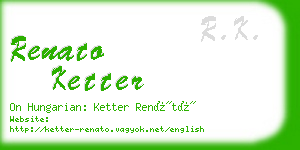 renato ketter business card